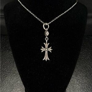 Chrome Hearts Silver Cross Necklace